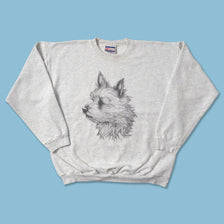 Vintage Dog Sweater Large - Double Double Vintage