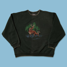 Deer Sweater XLarge - Double Double Vintage