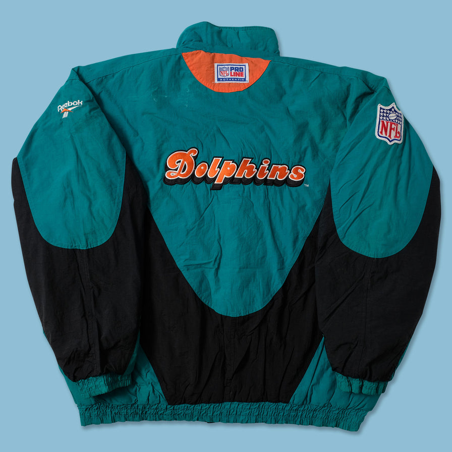 Vintage Reebok Miami Dolphins Padded Jacket XXL - Double Double Vintage