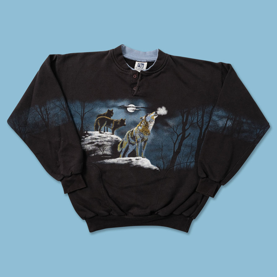 Vintage Wolves Sweater Small - Double Double Vintage