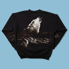 Vintage Wolves Sweater Medium - Double Double Vintage