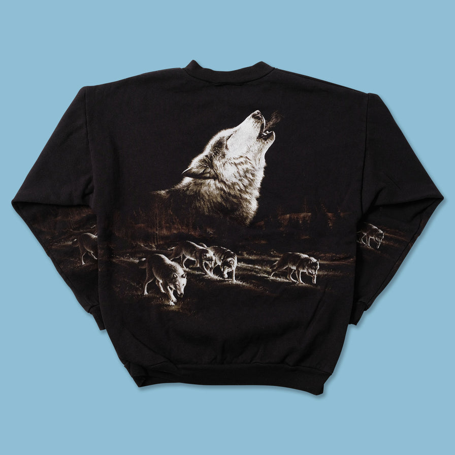 Vintage Wolves Sweater Medium - Double Double Vintage