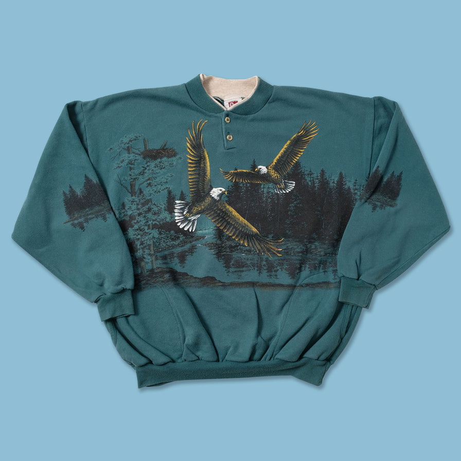 Vintage Eagle Habitat Sweater Large - Double Double Vintage