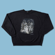 Vintage Wolves Sweater XLarge - Double Double Vintage