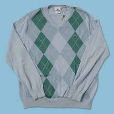 Argyle Lacoste Knit Sweater Medium 