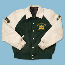 Vintage College Leather Jacket Large 