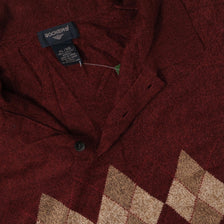 Argyle Collared Knit Sweater XLarge 