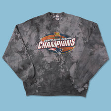 2004 New England Patriots Tie Dye Sweater Large 