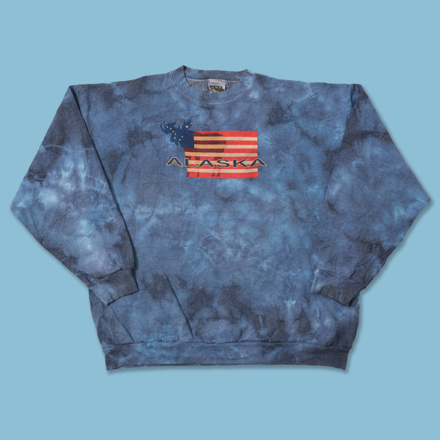 Vintage Alaska Tie Dye Sweater Large 