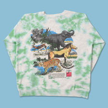 Vintage Animal Tie Dye Sweater Medium 