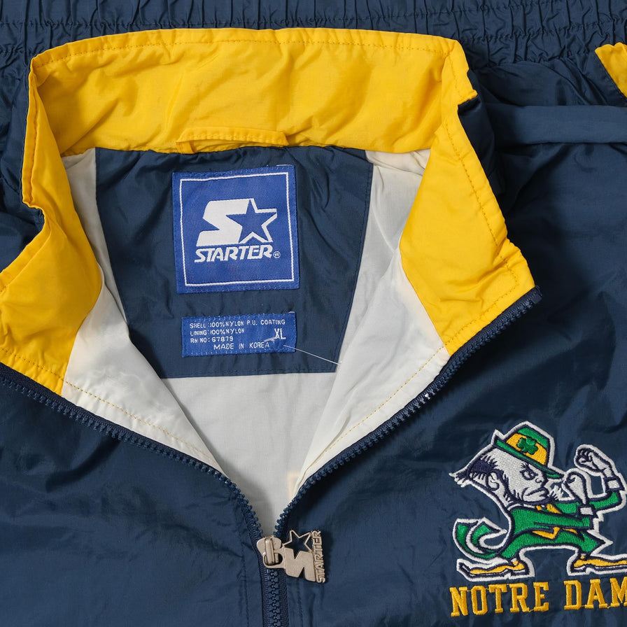 Vintage Starter Notre Dame Track Jacket XLarge 