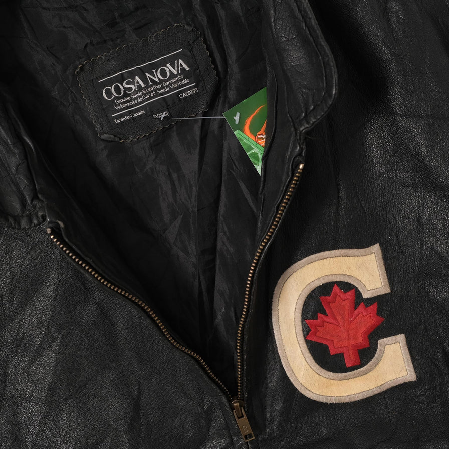 Vintage Canada Leather Jacket Large 
