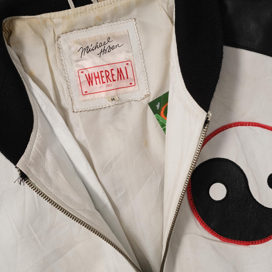 Vintage Ying Yang Leather Jacket Medium 