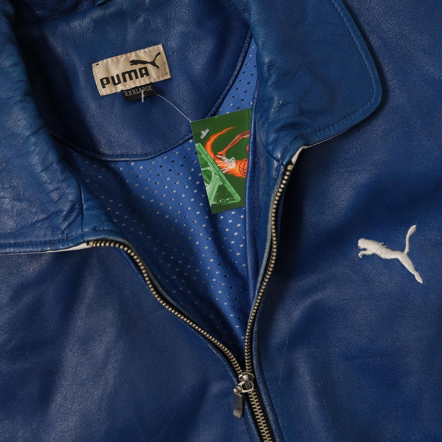 Vintage Puma Leather Jacket XXL 