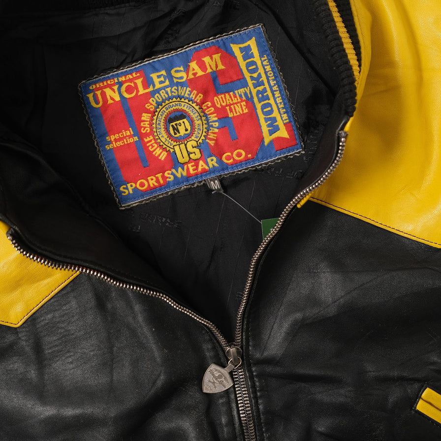 Vintage Uncle Sam Leather Jacket Medium 