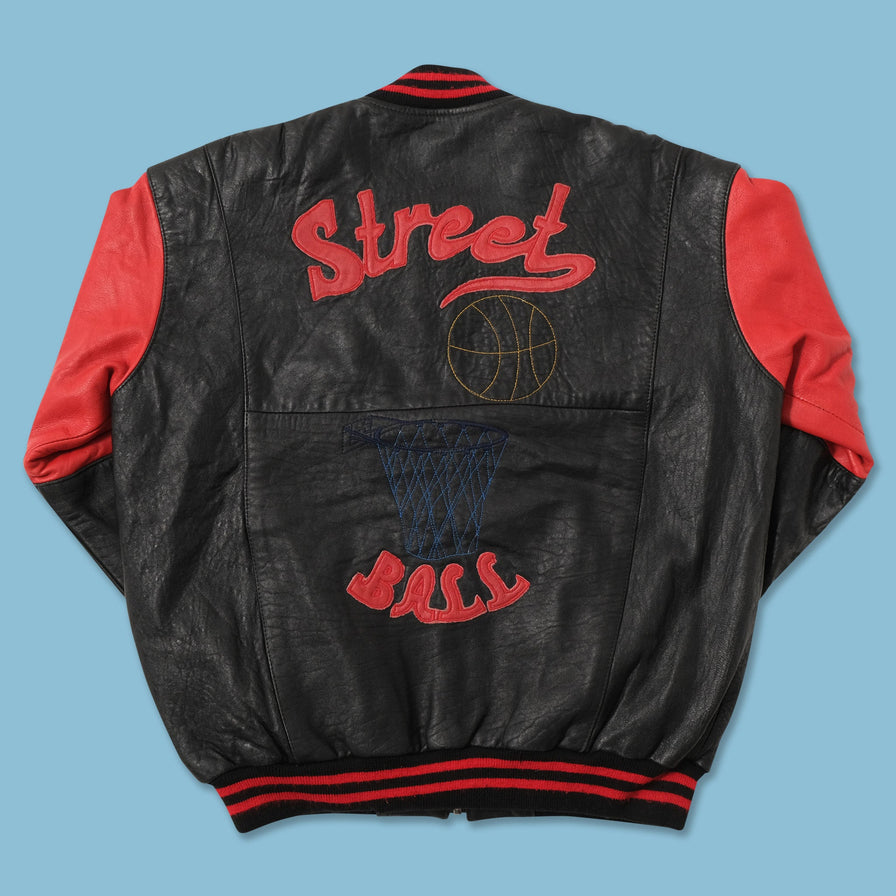 Vintage Basketball Leather Jacket Small 
