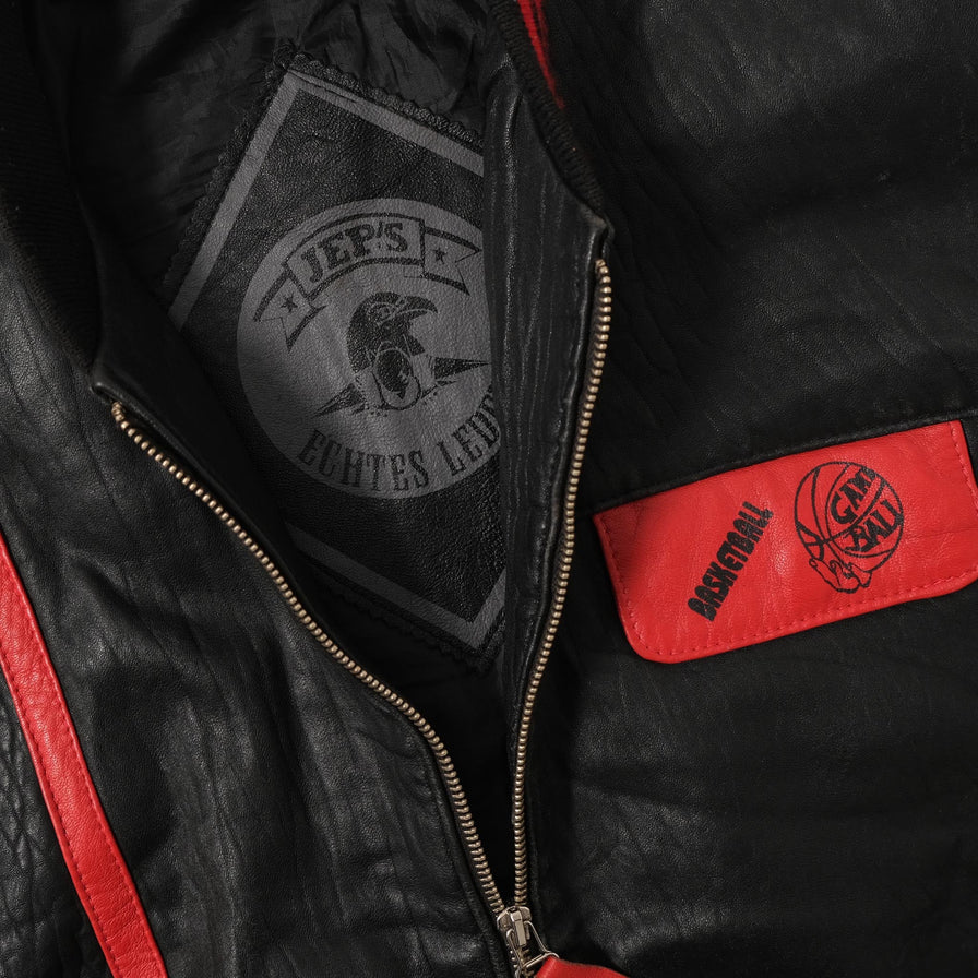 Vintage Basketball Leather Jacket Small 