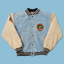 Vintage Mickey Mouse Denim Varsity Jacket Medium 