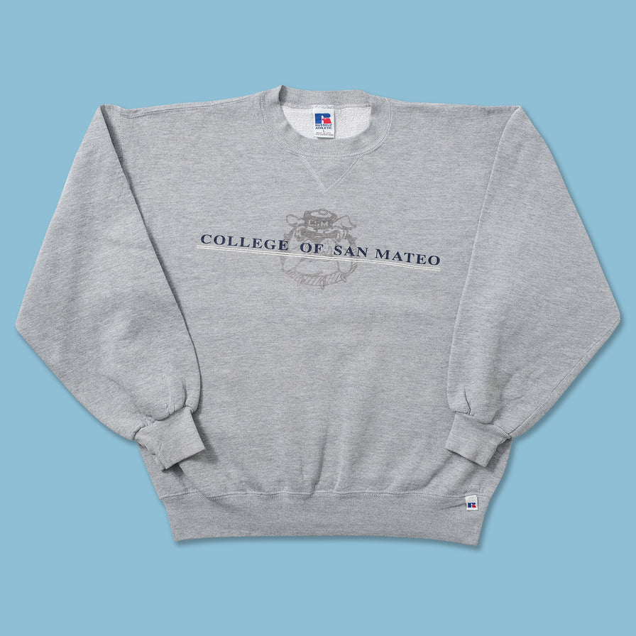 Vintage Russell Athletic College of San Mateo Sweater Medium 