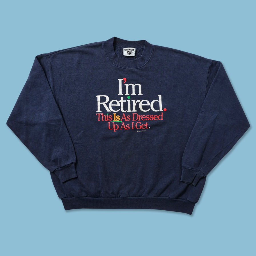 Vintage Retirement Sweater Large 