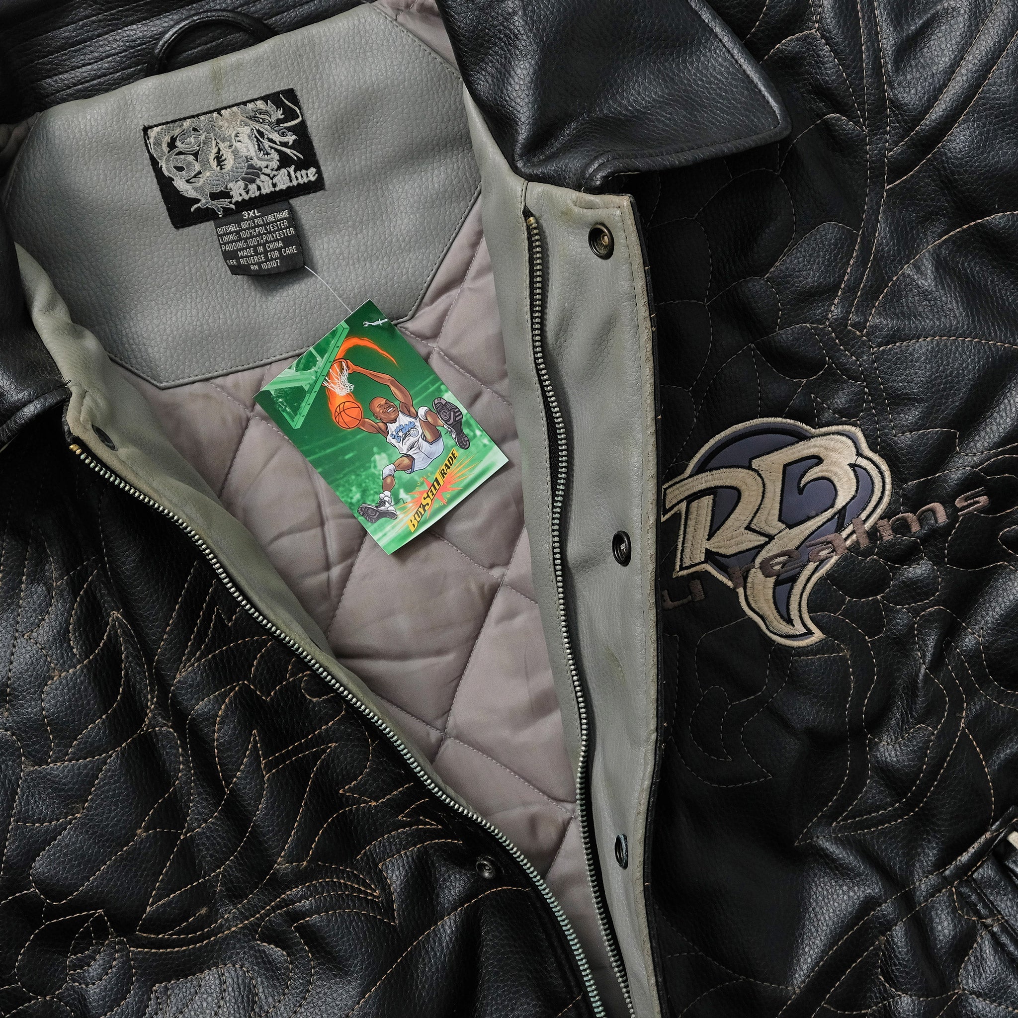 Y2K Leather Jacket Large | Double Double Vintage