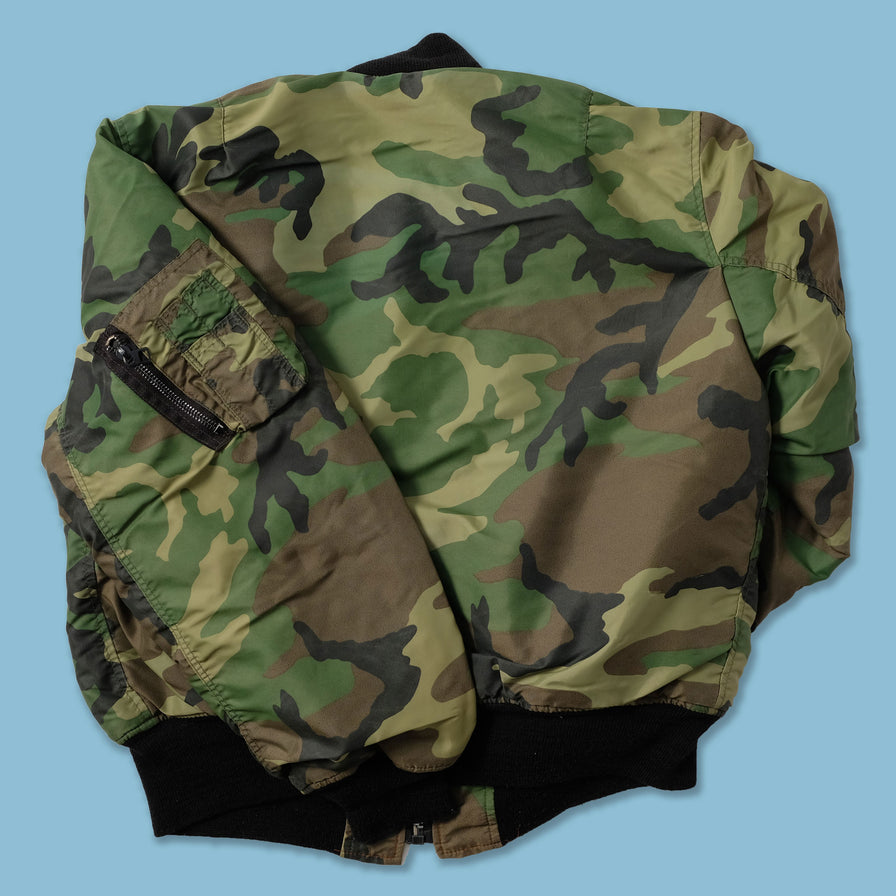 Camo Bomber Jacket Medium - Double Double Vintage