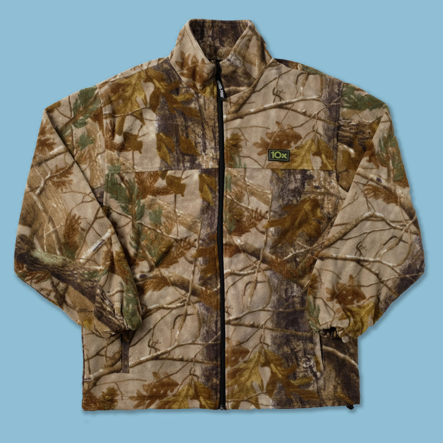 Real Tree Camo Fleece Jacket Medium - Double Double Vintage