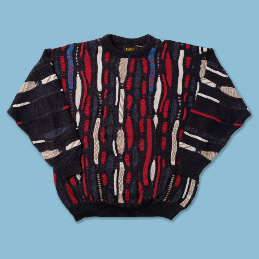 Vintage Coogi Style Knit Sweater Medium