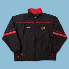 Chicago Blackhawks Track Jacket Large - Double Double Vintage