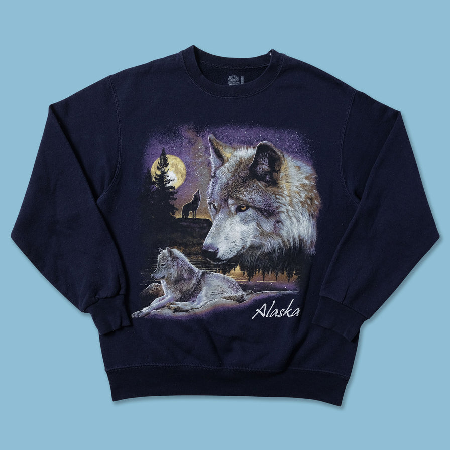 Alaska Wolf Sweater Small - Double Double Vintage
