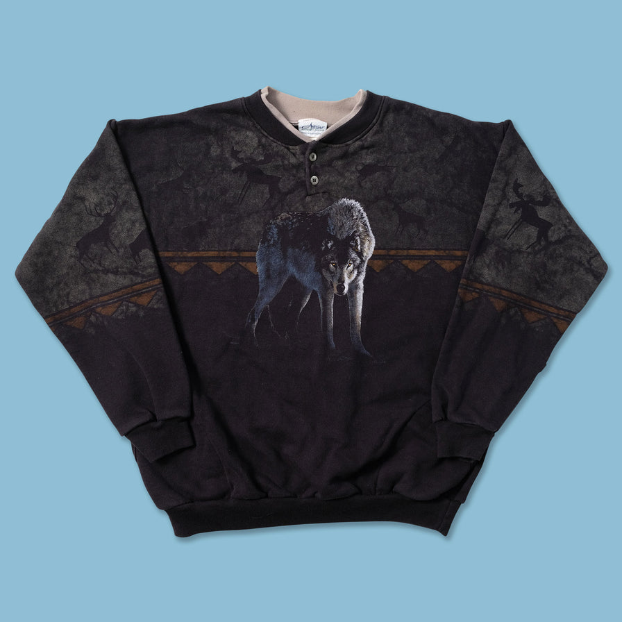 Vintage Wolf Sweater Small - Double Double Vintage