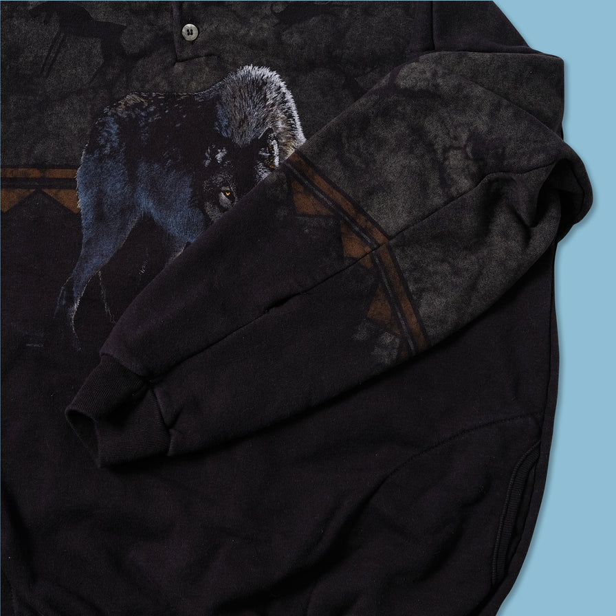 Vintage Wolf Sweater Small - Double Double Vintage