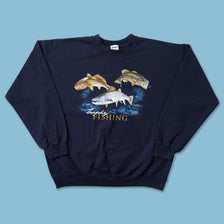 Vintage Fishing Sweater Medium - Double Double Vintage