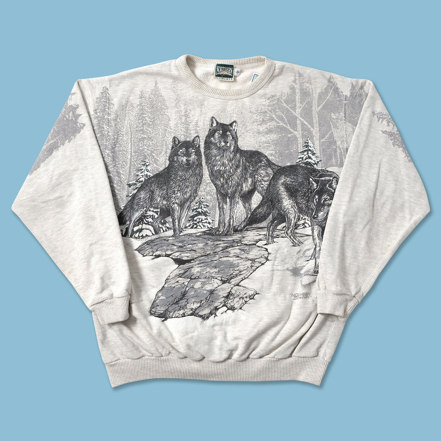 Vintage Wolves Sweater XLarge - Double Double Vintage