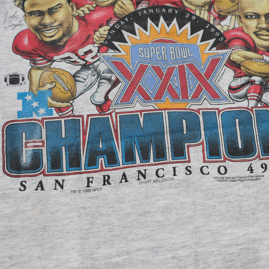 Vintage 1995 Super Bowl San Francisco 49ers T-Shirt Medium