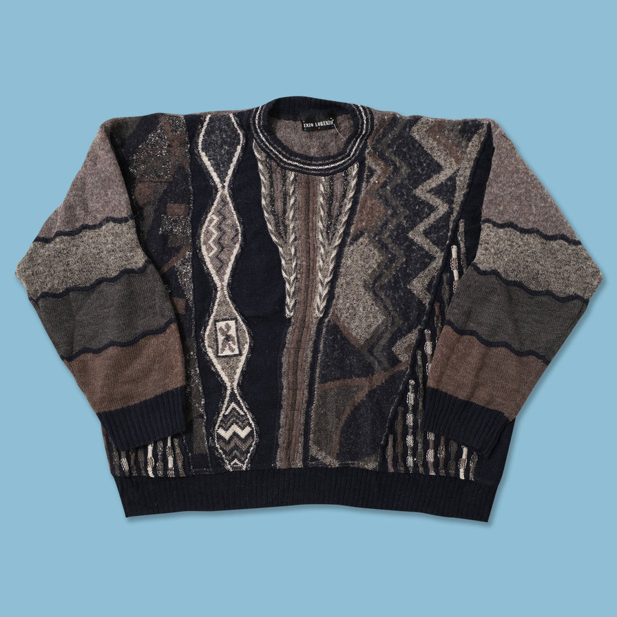 Vintage Coogi Style Knit Sweater Small 