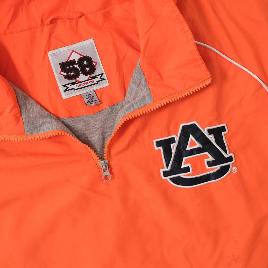 Vintage Auburn Tigers Q-Zip Windbreaker Large 