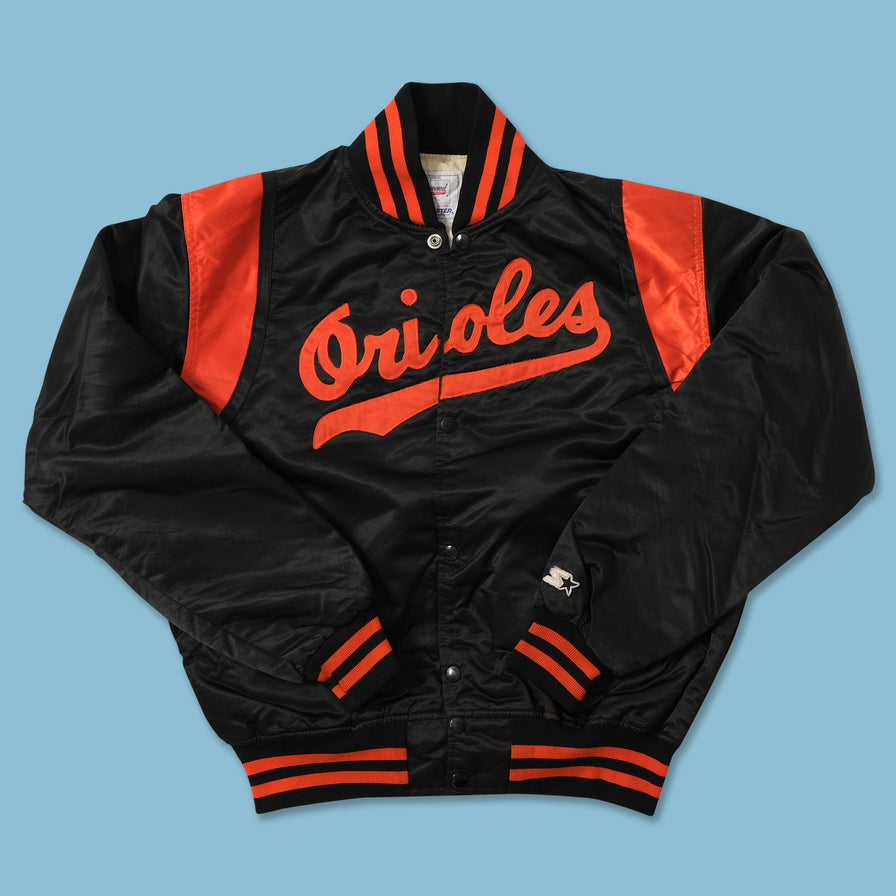 Vintage Starter Baltimore Orioles Satin Bomber Jacket Medium 
