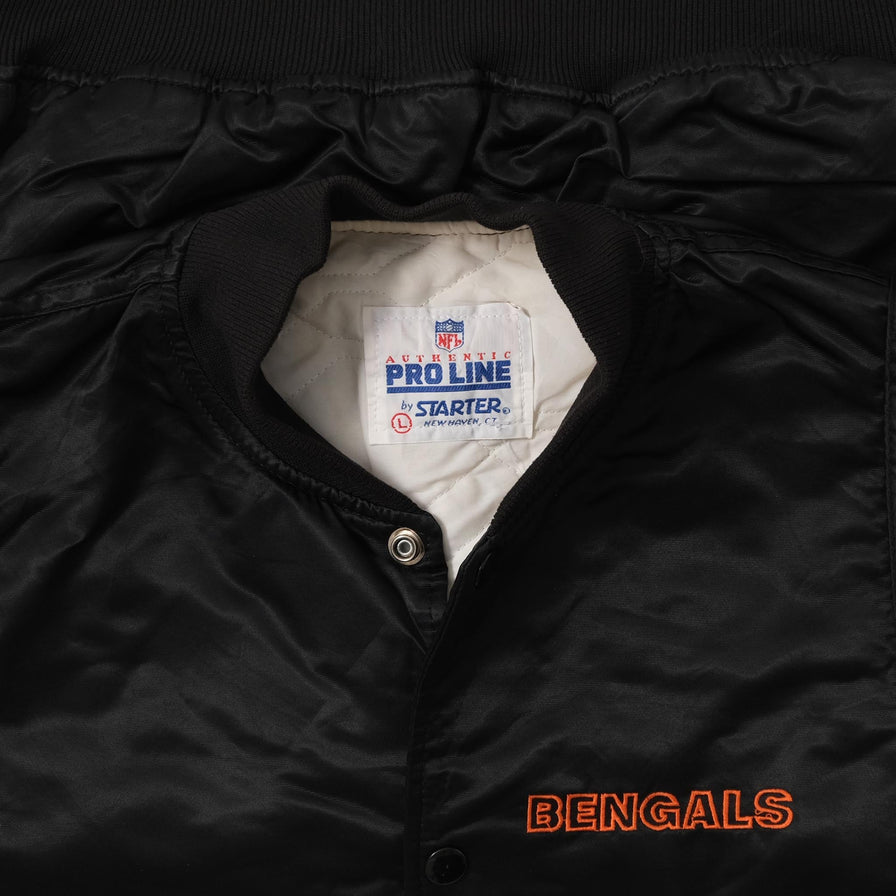 Vintage Starter Cincinnati Bengals Satin Bomber Jacket Large 