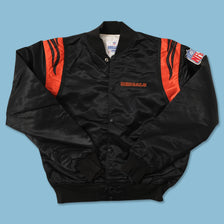 Vintage Starter Cincinnati Bengals Satin Bomber Jacket Large 