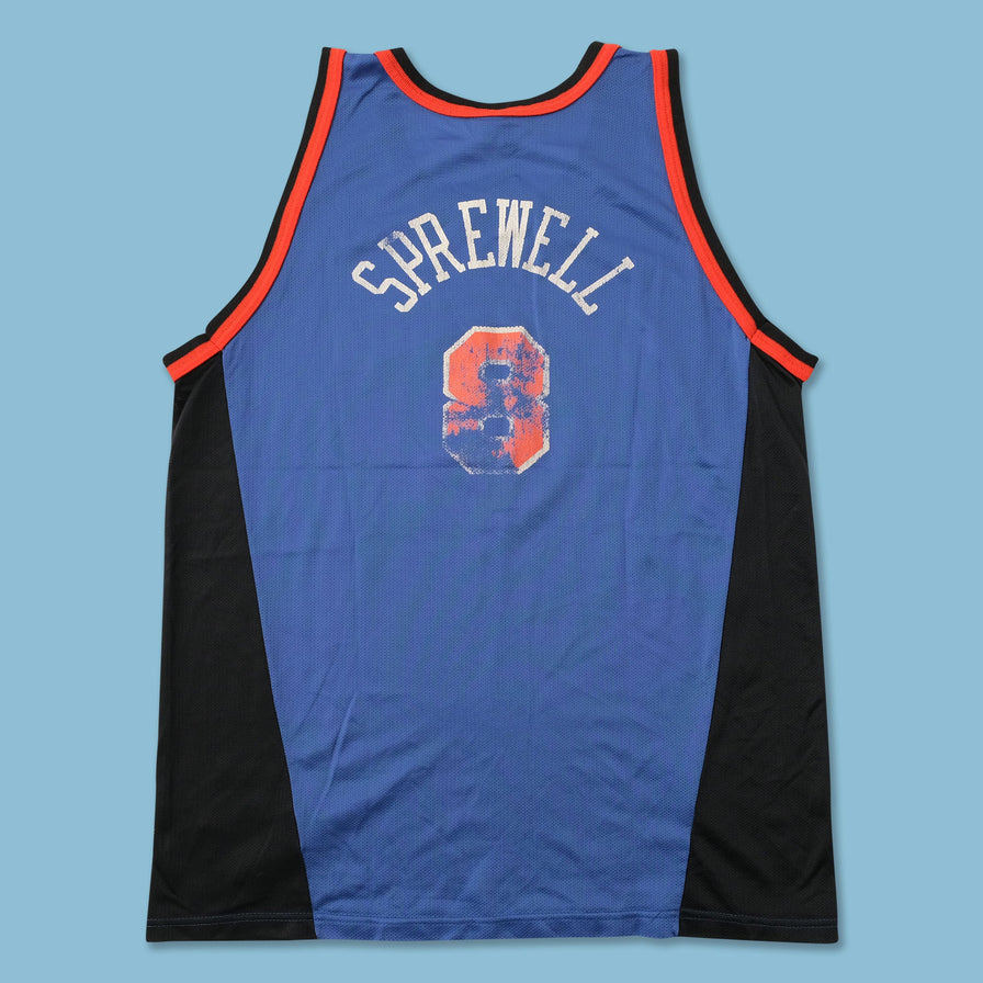 Vintage New York Knicks Sprewell Jersey XLarge 