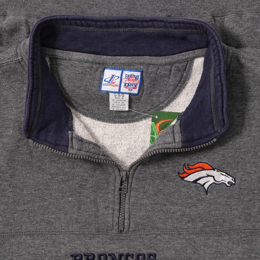 Vintage Denver Broncos Q-Zip Sweater Medium 