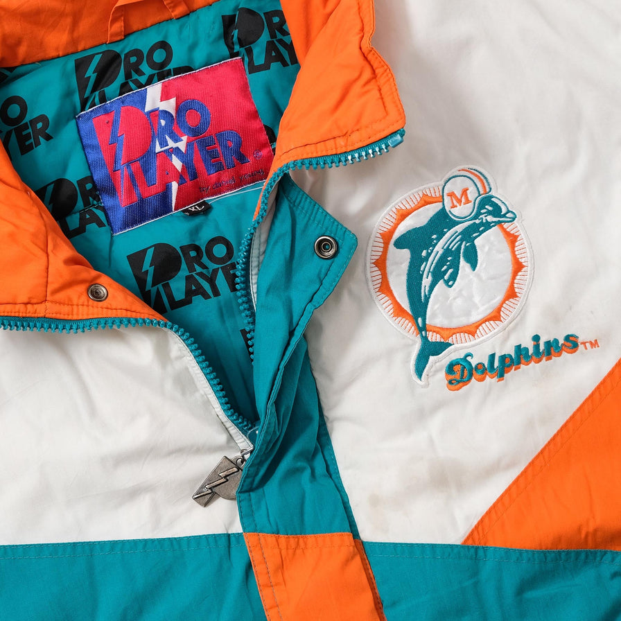 Vintage Pro Player Miami Dolphins Padded Jacket XLarge 