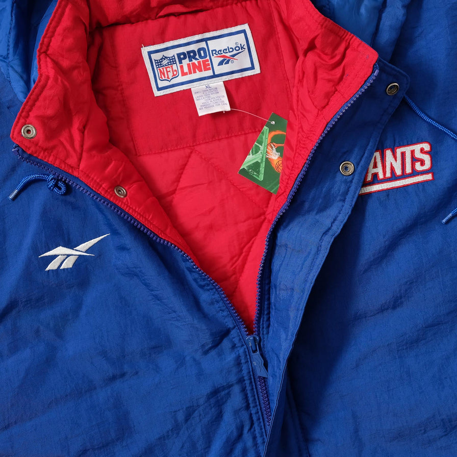 Vintage Reebok New York Giants Padded Jacket XLarge 