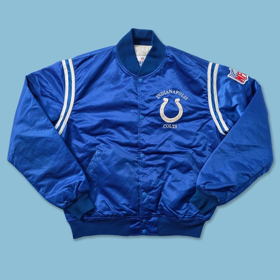 Vintage Starter Indianapolis Colts Satin Bomber Jacket Small 