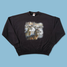 Vintage Deer Sweater Large - Double Double Vintage