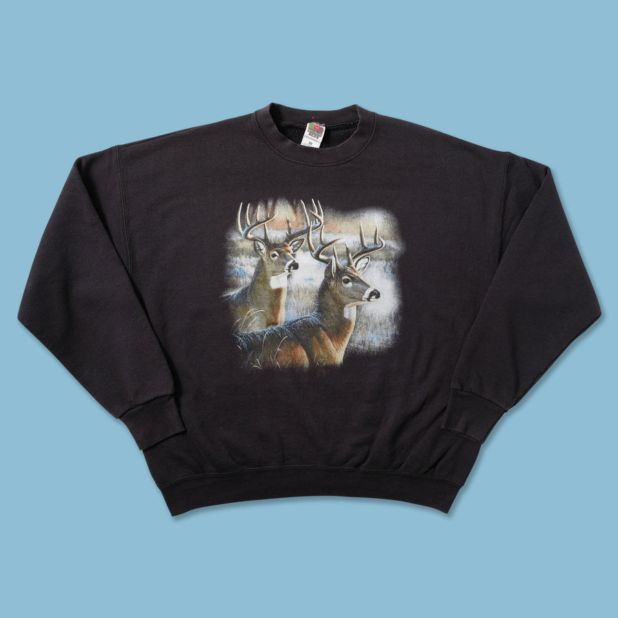 Vintage Deer Sweater Large - Double Double Vintage