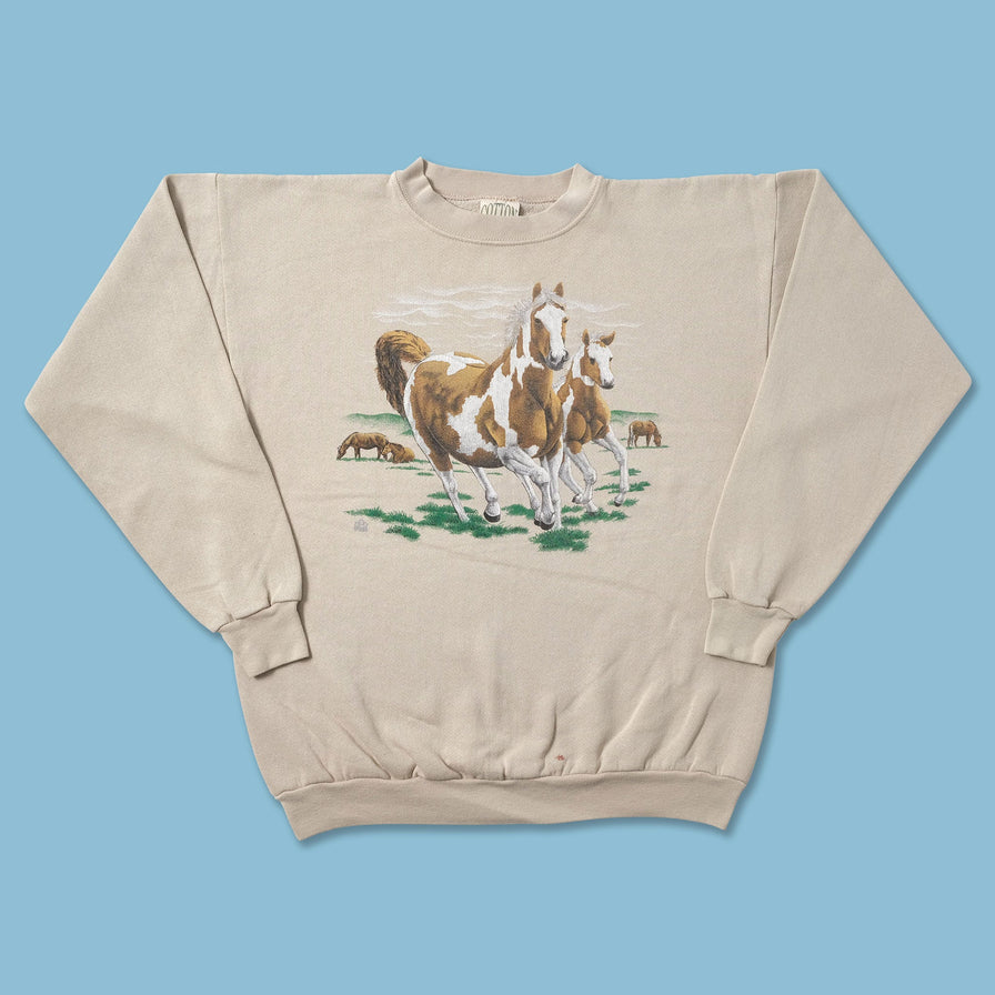 Vintage Horses Sweater Small - Double Double Vintage