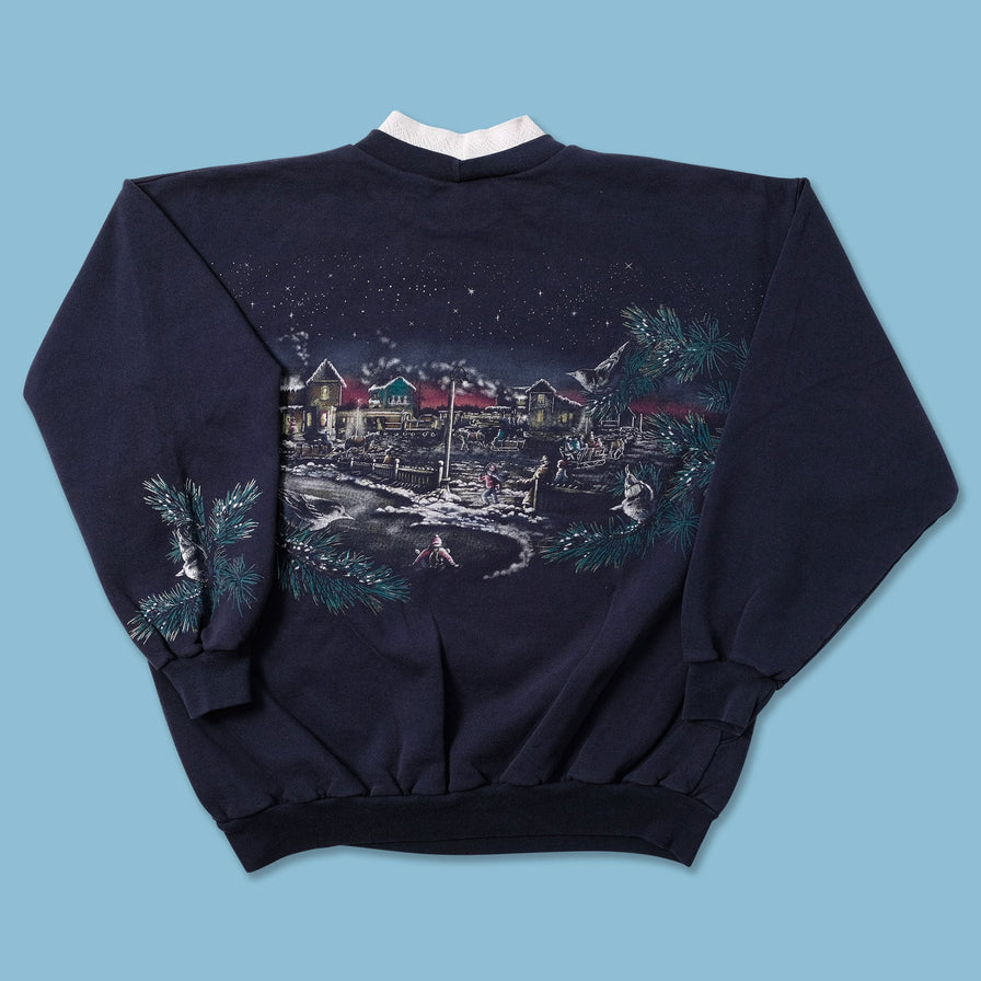 Vintage Nordic Village Sweater Large - Double Double Vintage