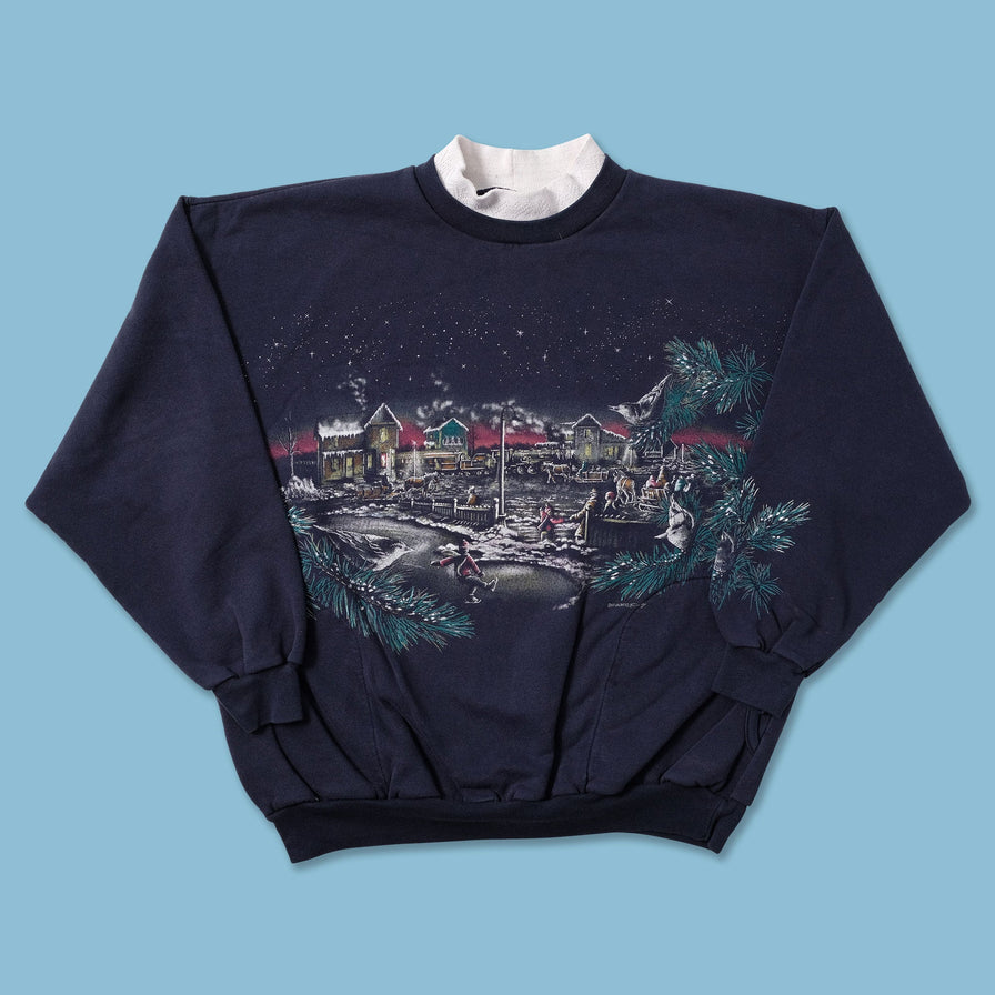 Vintage Nordic Village Sweater Large - Double Double Vintage